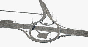 highway road junction 3D