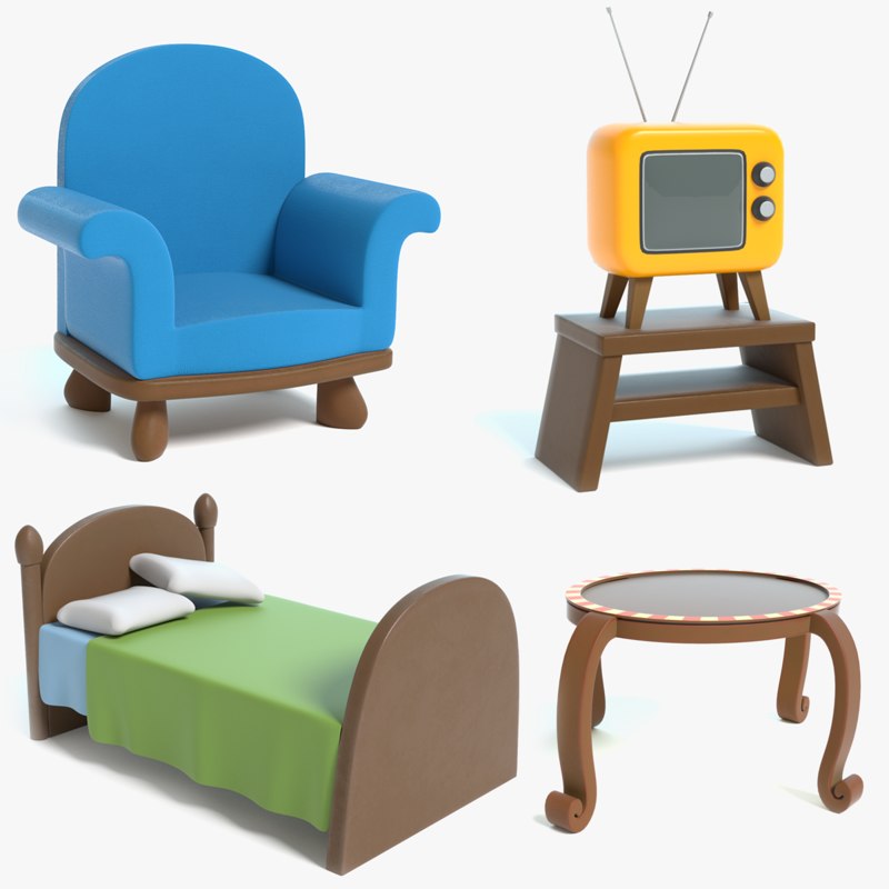 Cartoon furniture chair 1 3D model 1144066 TurboSquid