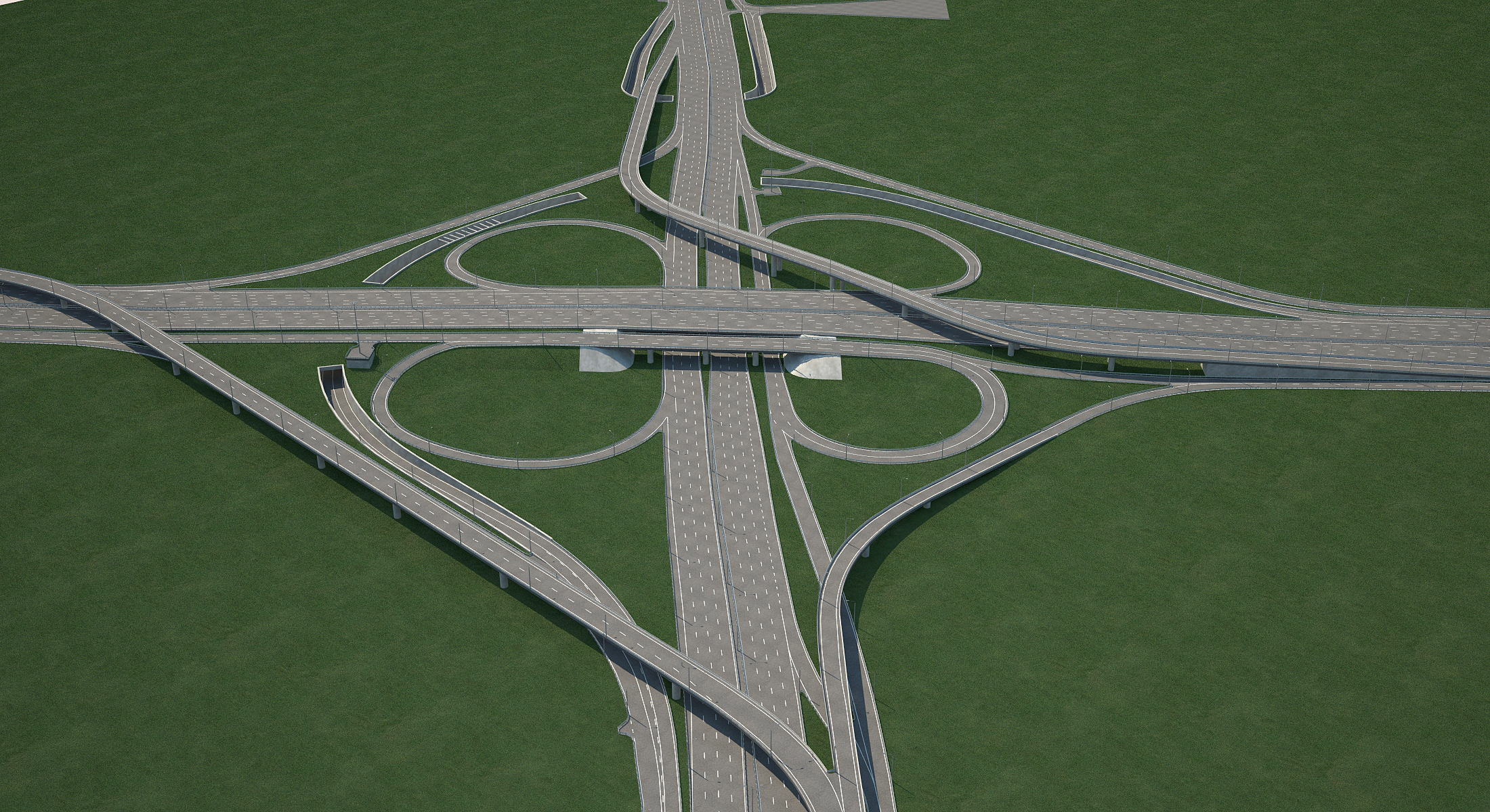 highway road junction 3d model