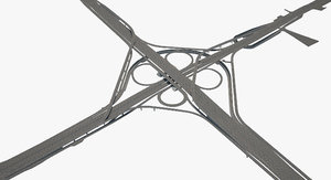 highway road junction 3D model
