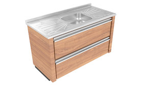 3D kitchen sink