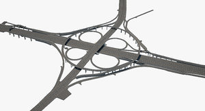 highway road junction model