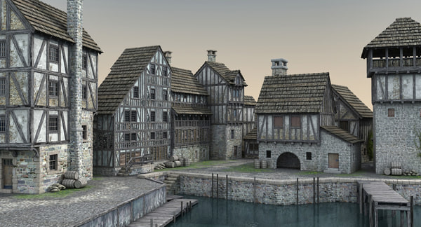 Medieval port 3D | 1144332 | TurboSquid