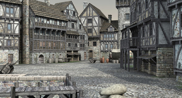 Medieval port 3D | 1144332 | TurboSquid