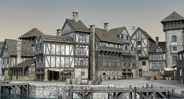 Medieval port 3D | 1144332 | TurboSquid