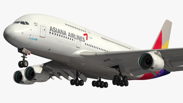 A380アシアナ航空3dモデル Turbosquid