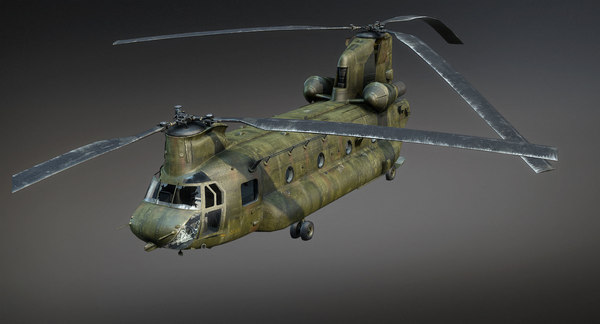 3D low-poly army helicopter ch-47 chinook | 1144500 | TurboSquid