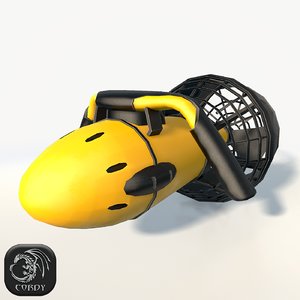 3D yellow underwater model
