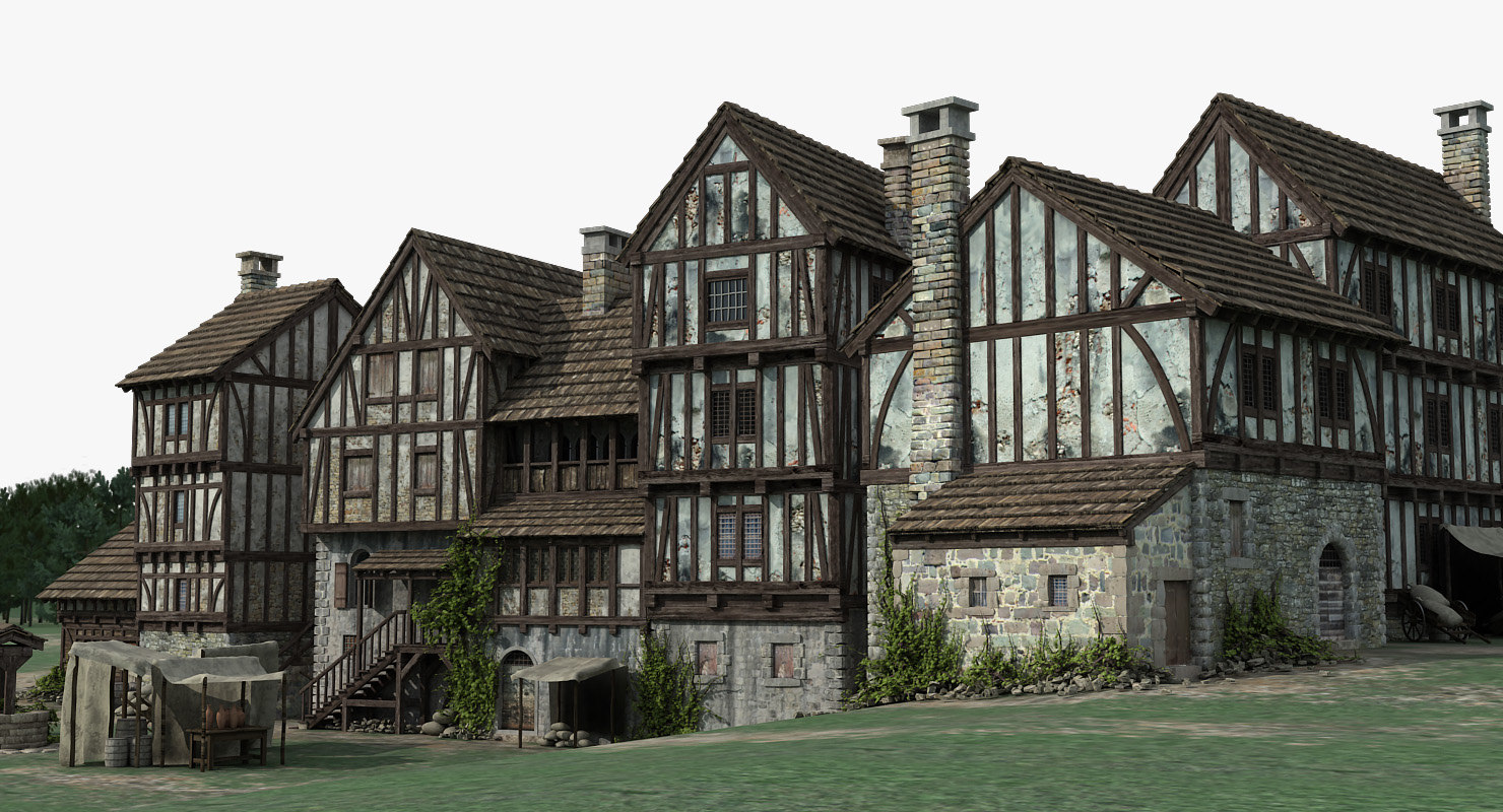 Medieval town 3D model 1144632 TurboSquid