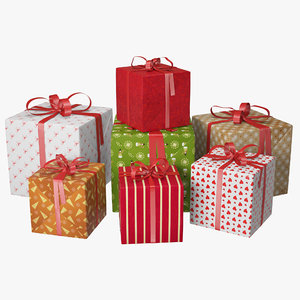 gift boxes 3D model