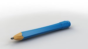 3D cartoon pencil