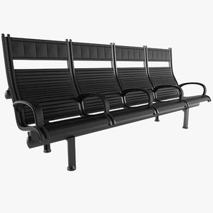 3D airport seating figueras carlitos model