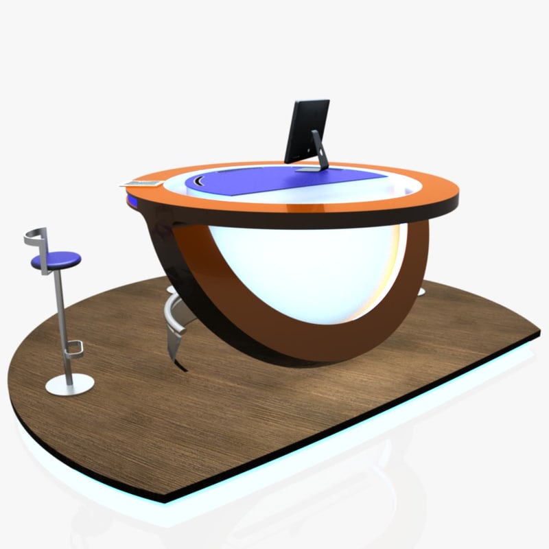 Tv Studio News Podium Desk Chair Imac27 Ipad2