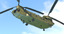 3D low-poly military helicopter ch-47 chinook