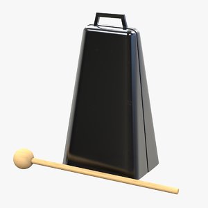 cowbell percussion instrument 3D model
