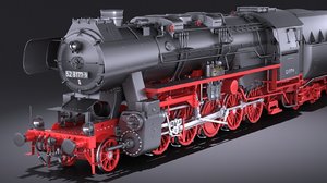 locomotive br-52 steam 3D model