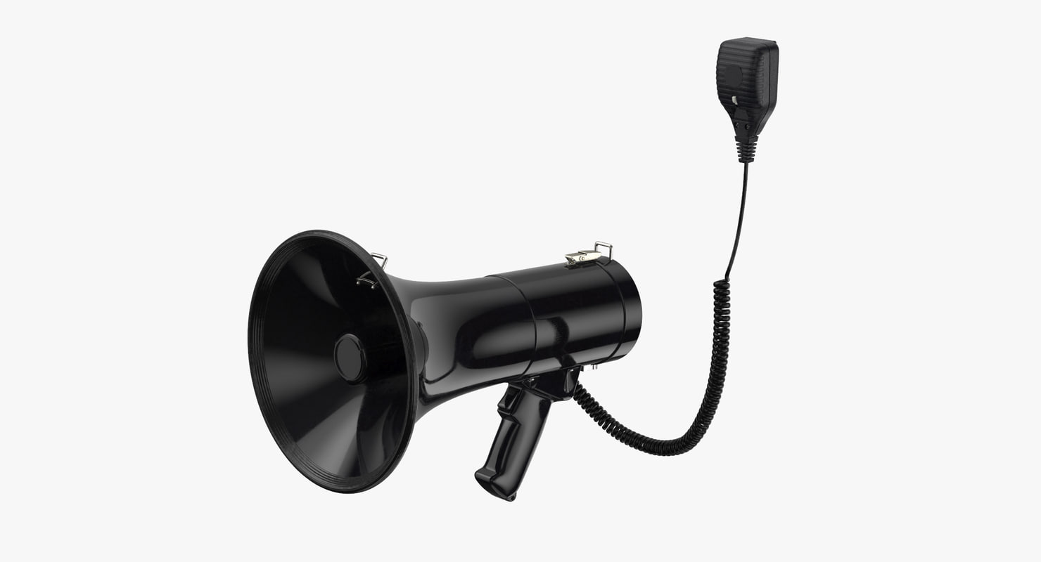 Police megaphone 01 3d  1145430  turbosquid