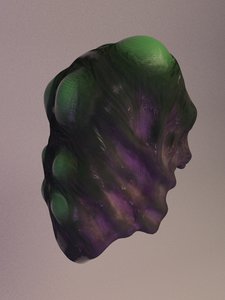 3D model alien brain