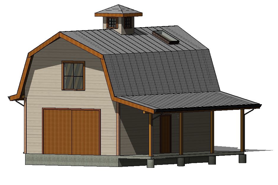 Gambrel Roof Barn 3d 1145557 Turbosquid