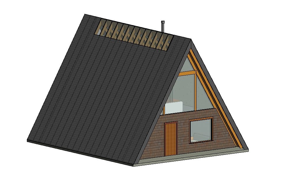 3d A Frame Cabin Model 1145559 Turbosquid