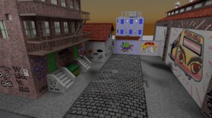 3D model dead-end alley