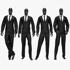 3D male suit model