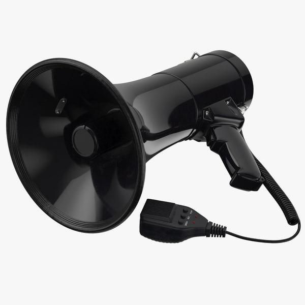 3d police megaphone 02 model