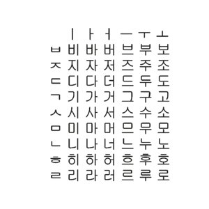 3D korean alphabet set1 cg model