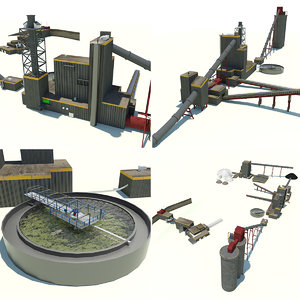 coal processing plant 3D