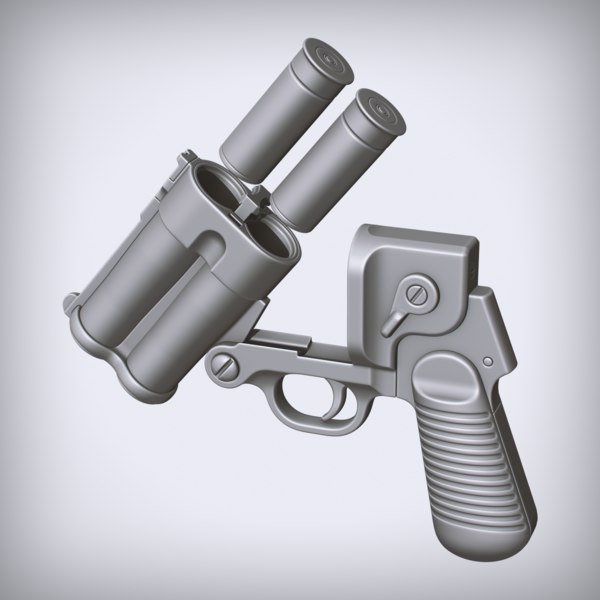 3D модель Flare Gun Concept для скачивания как max, fbx, and obj Безвозмезд...