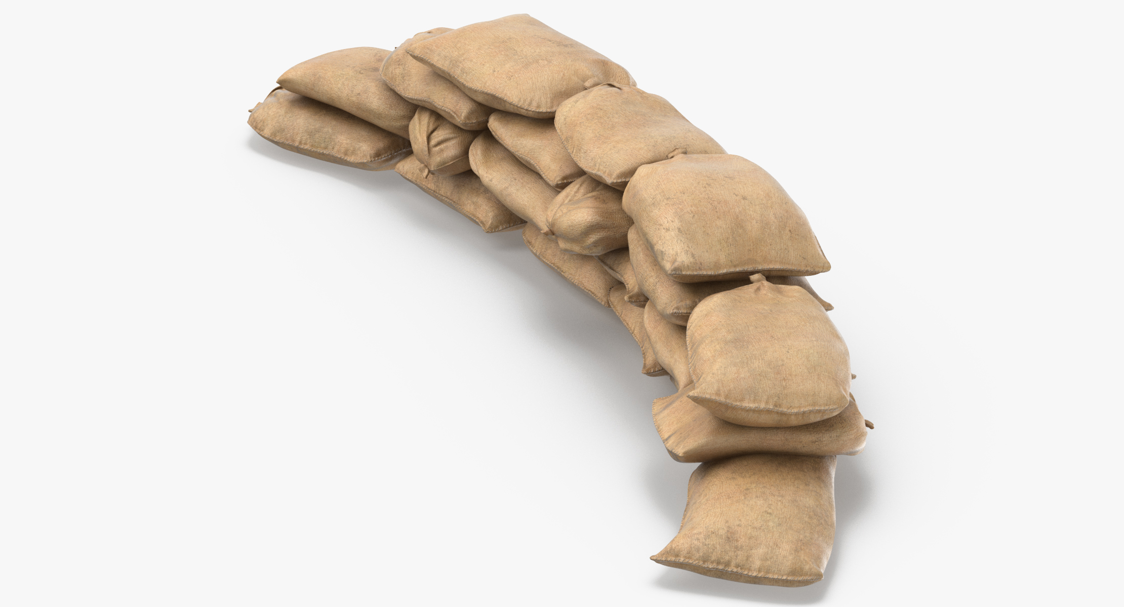 3D sandbag barricade 01 1146120 TurboSquid