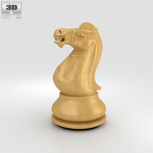 3D chess knight classic