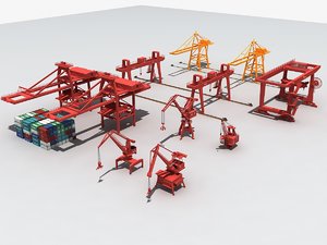 container crane port gantry model