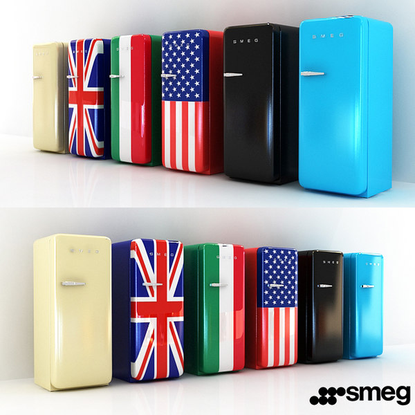 Smeg size refrigerator 6 3D model 1146701 TurboSquid