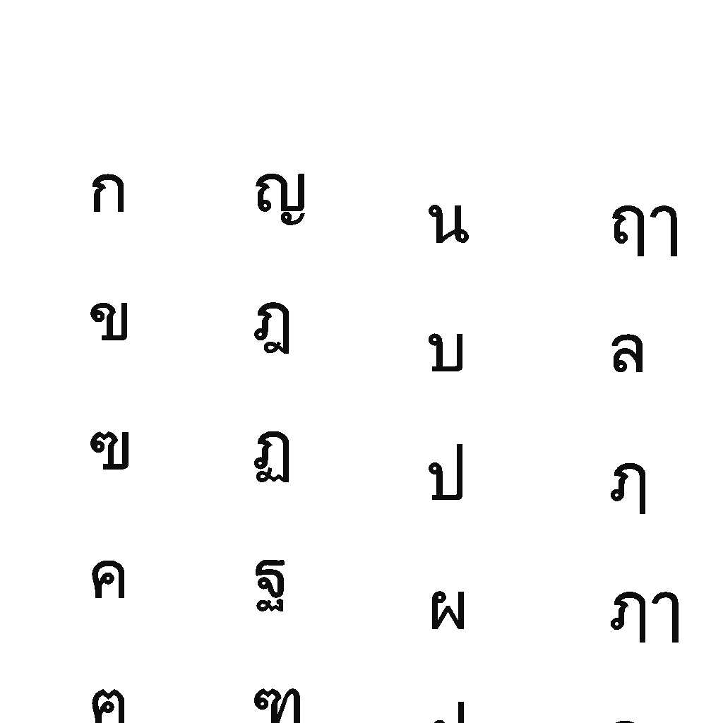 Thai alphabet set1 cg 3D | 1146743 | TurboSquid