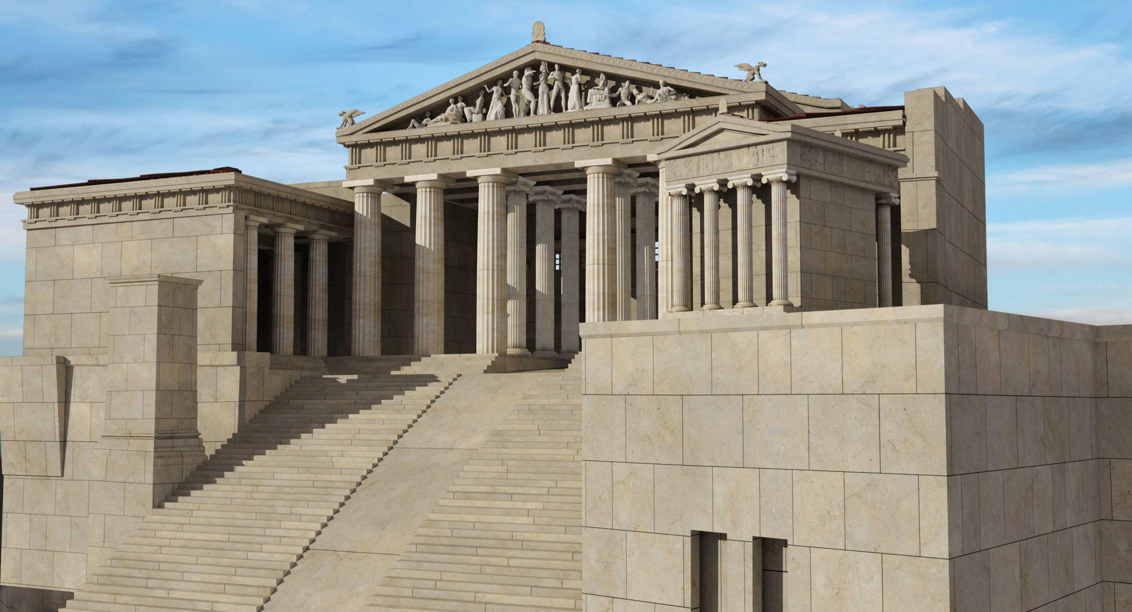 3D propylaea gateway entrance model | 1146980 | TurboSquid