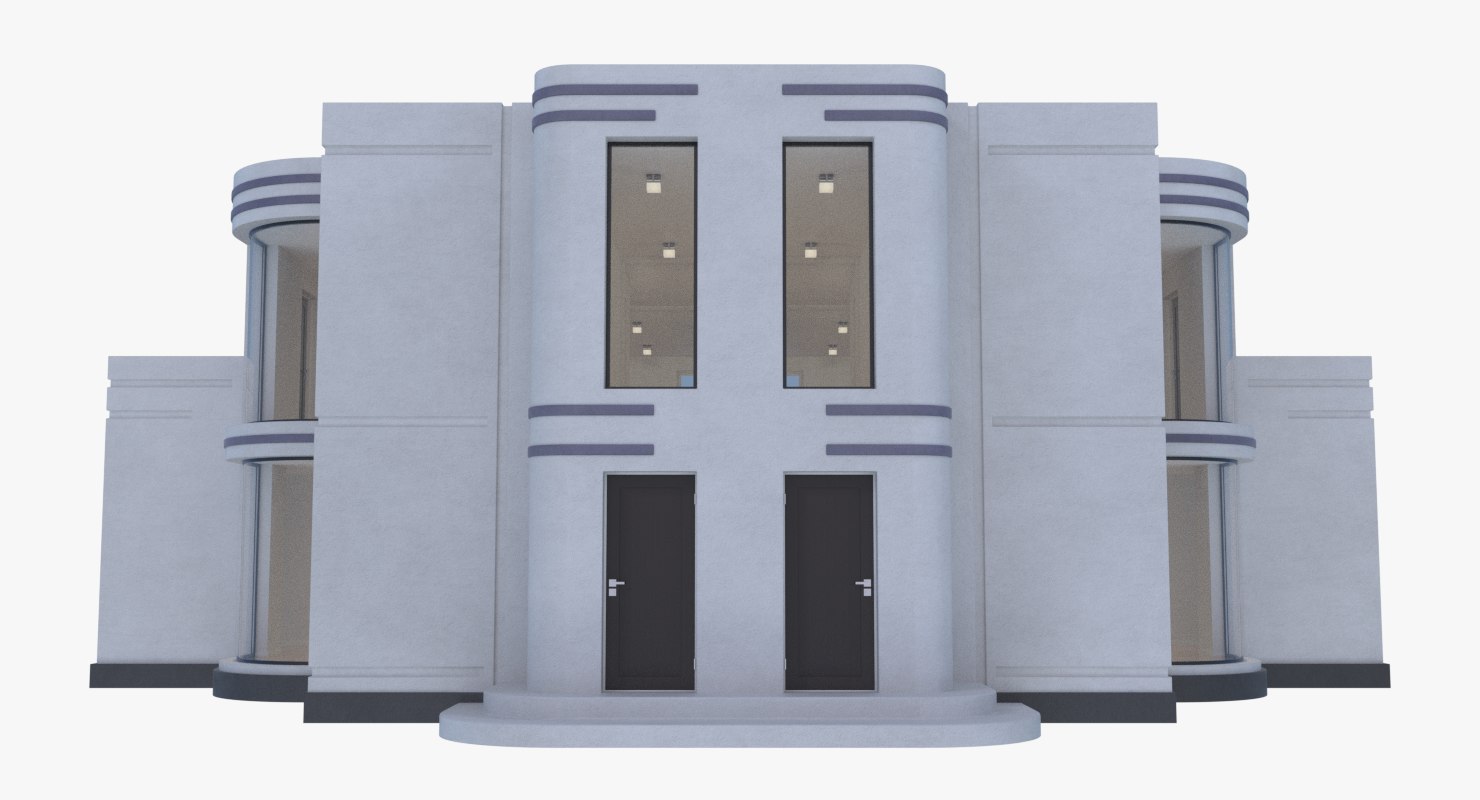 3d Streamline Moderne Home Interior Model 1147157 Turbosquid 3d Streamline Moderne Home Interior Model