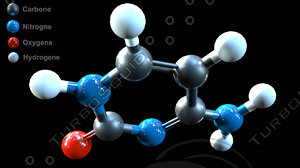 adenine nucleobase dna 3D model