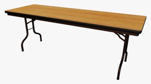 3D wooden table folding