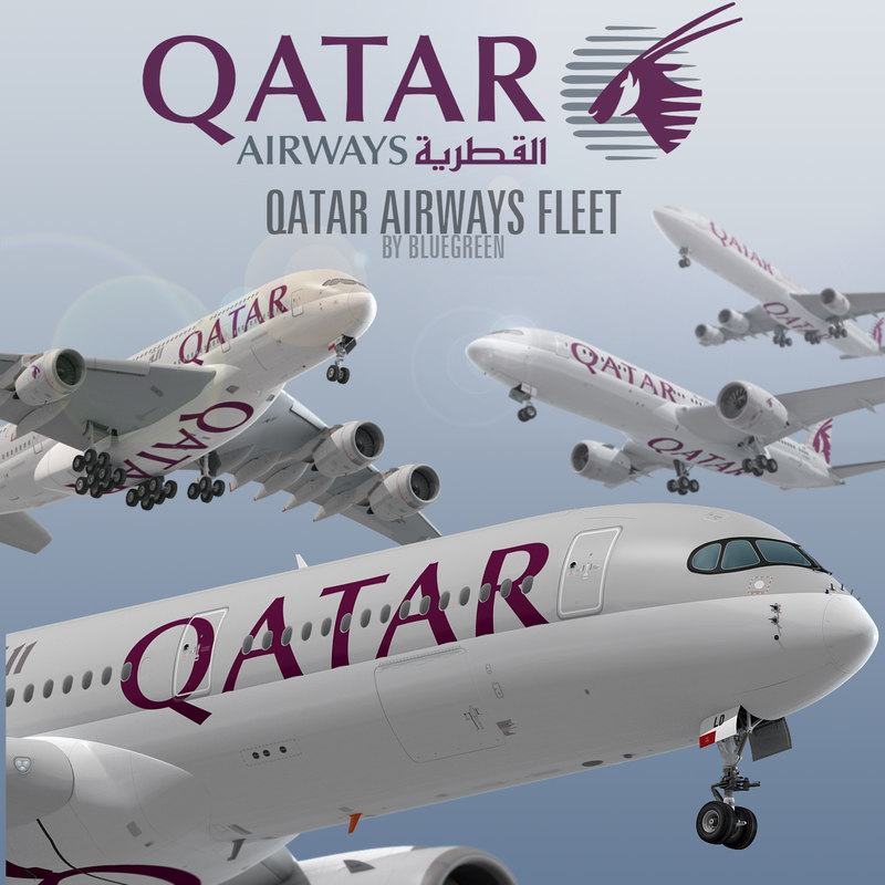 Qatar airways fleet 3D | 1147357 | TurboSquid