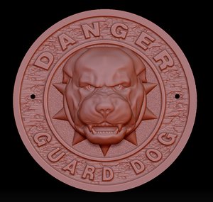 3D danger - guard dog