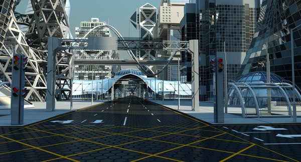 Future city road 3D | 1147639 | TurboSquid