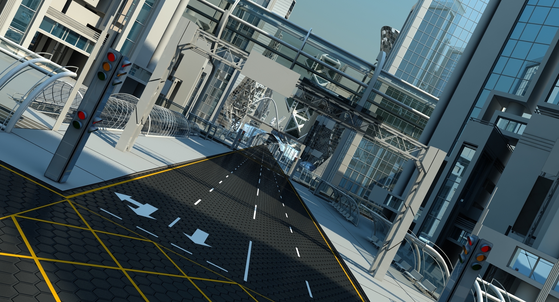 Future city road 3D | 1147639 | TurboSquid