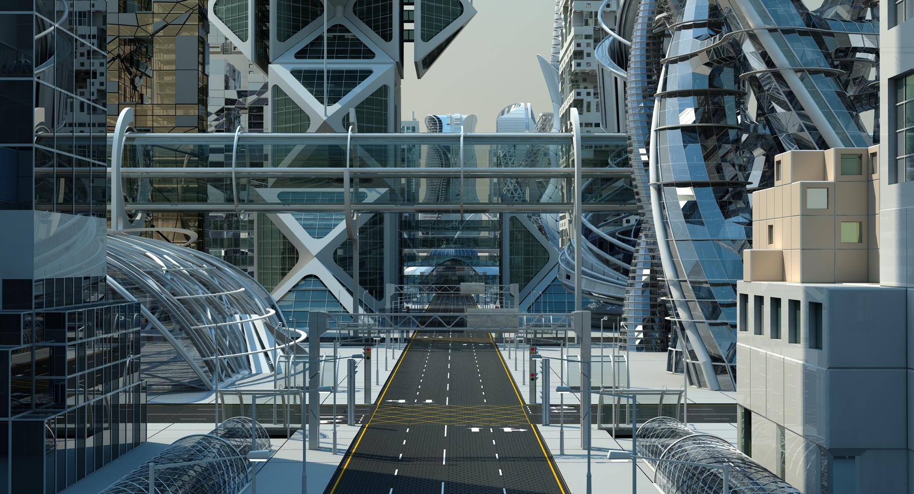 Future city road 3D | 1147639 | TurboSquid