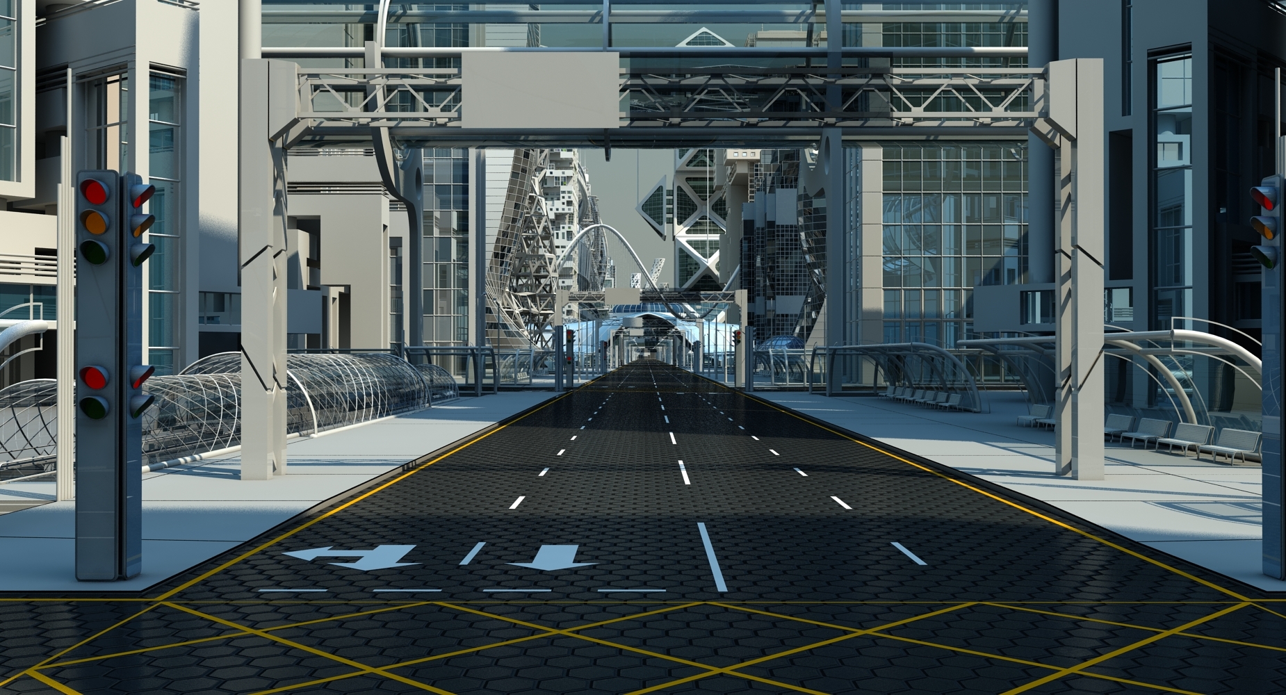 Future city road 3D | 1147639 | TurboSquid