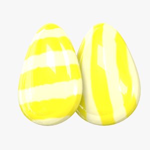 3D candy stripe lemon drop model