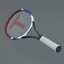 generic tennis racket vector 3D model