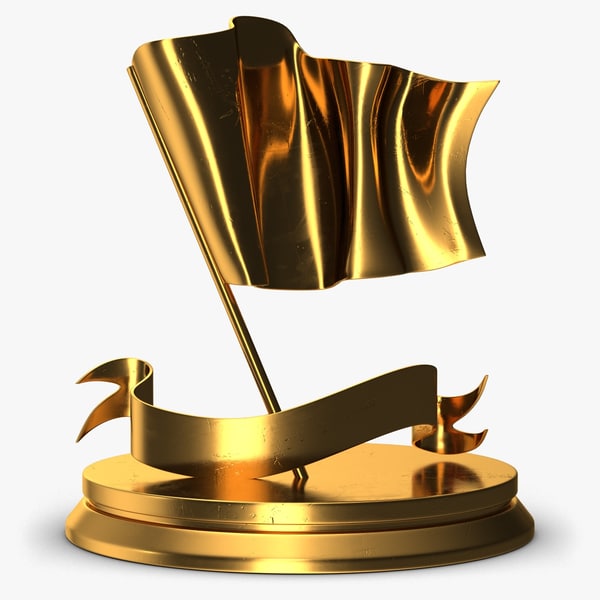 3D model trophy flag