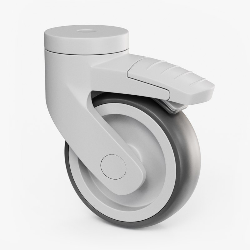 Plastic caster wheel 3D model 1147957 TurboSquid