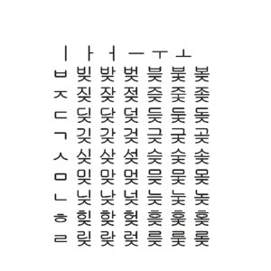 3D korean alphabet set3 cg model